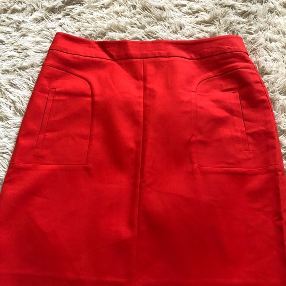 Premise A-line Cotton Blend Skirt With Pockets- Size 16 in Red - Picture 5 of 8